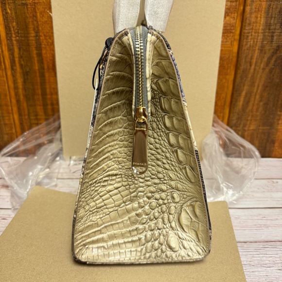 Brahmin Small Caroline Leather Satchel - Anthracite Flashback - Picture 3 of 6